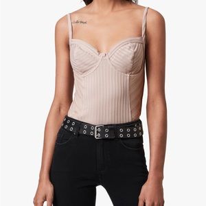 ALLSAINTS Yuri Ribbed Bodysuit (NWOT)